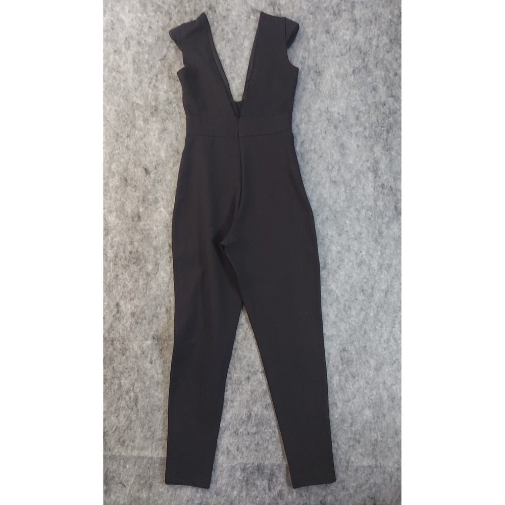 Lavish Alice Romper Jumpsuit Womens UK‎ 6 Black Plunge Sleeveless Sexy Small - Picture 2 of 15